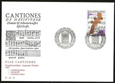 1982 FDC 1,20mk Säveltaide