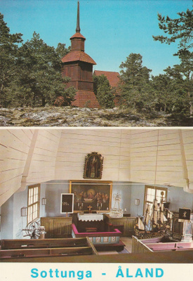KIRKKOKORTTI - ÅLAND - SOTTUNGA KIRKKO - 1