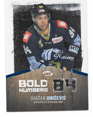 2017-18 DEL Bold Numbers #8 Dragan Umicevic Krefeld ÄSSÄT