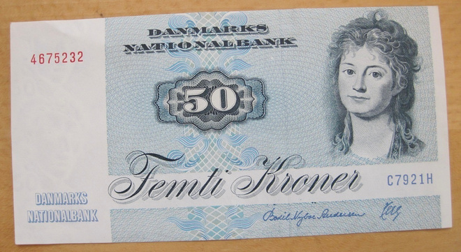Tanska Denmark 50 kr 1972 HYVÄ Sileä