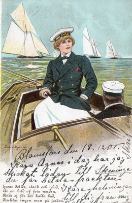 Vanha postikortti-veneilyä Jenny Nyström