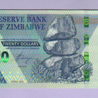 Zimbabwe 20 Dollaria v.2020 UNC P-104 - pikkukuva 1