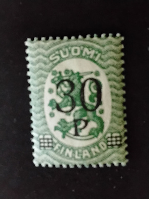 1919 lisäpainama 30/10p vihreä**
