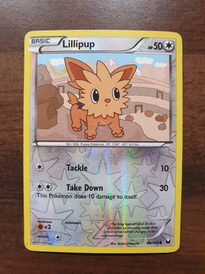 Pokemon Lillipup # 86 Reverse Holo
