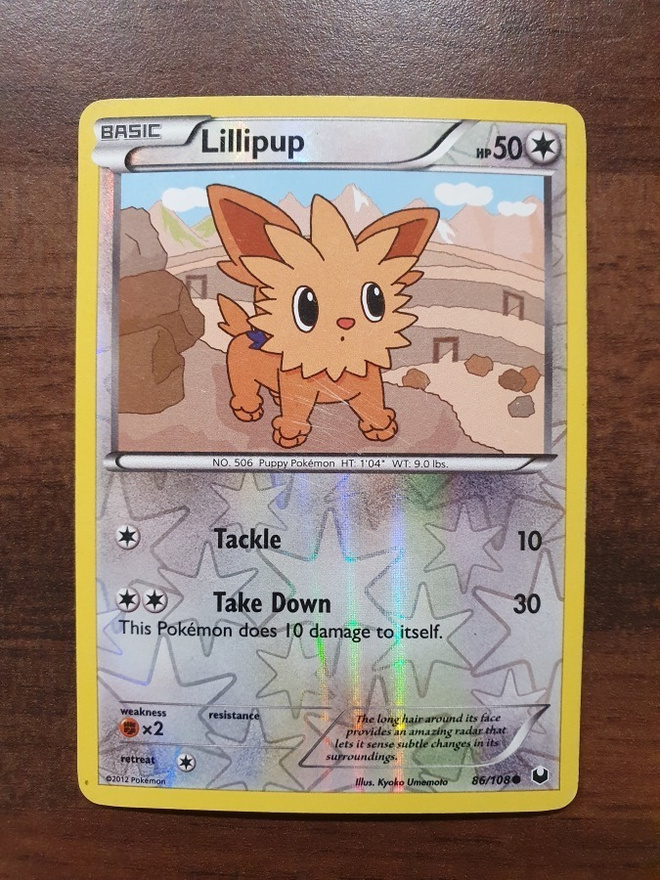 Pokemon Lillipup # 86 Reverse Holo