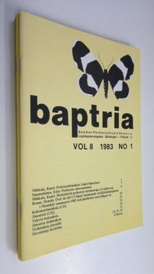 Baptria vol 8 1983 n:o 1-4 : Suomen perhostutkijain seura...
