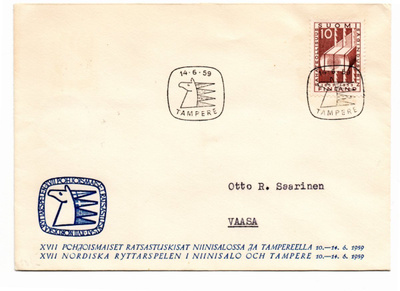 Tampere:ratsastus  (erikoisleima 14.6.1959)
