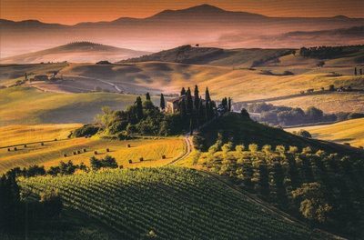 Maisema Toskanassa, Italia
