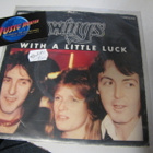 WINGS - WITH A LITTLE LUCK - SAKSA PAINOS EX-/EX- 7'' SINGLE - pikkukuva 1