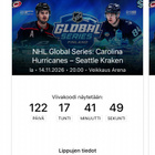 Carolina Hurricanes - Seattle Kraken la 14.11 VeikkausAreena - pikkukuva 1