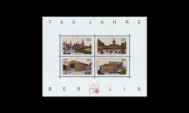 Berlin 772-5BL8 ** Berliini 750v blokki (1987)