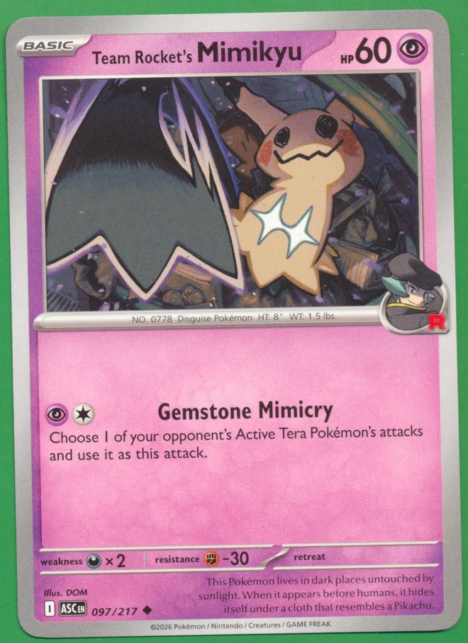Pokémon Team Rocket's Mimikyu (ASC 097)