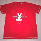 TYTTÖJEN T-PAITA  KOKO 128/134  FUNNY BUNNY - pikkukuva 1