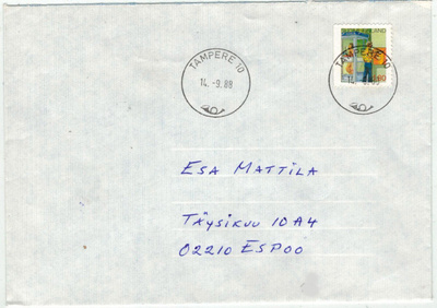 1988 alennusvihko - kirje postilaatikkoon loistoleimainen