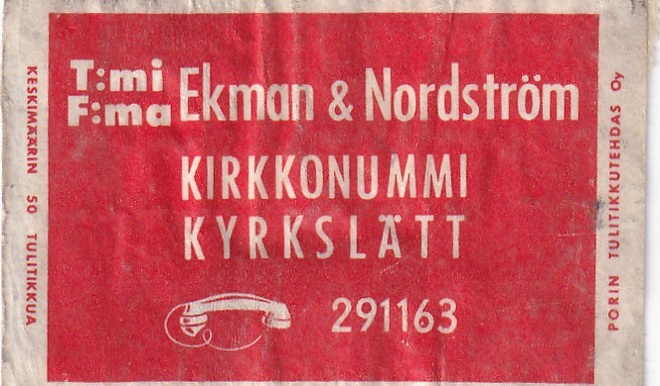 Kirkkonummi, T:mi Ekman & Nordström   7/10