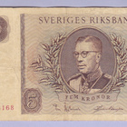 Ruotsi 5 Kronor v.1956 P-42c - pikkukuva 1