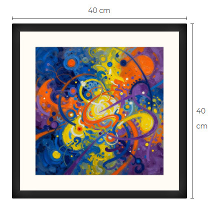 Uusi uniikki abstrakti art print taulu 40 cm x 40 cm
