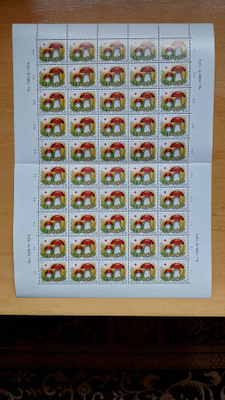 1974 Punainen Risti ( PR ) 0,60+0,15 mk arkki **