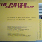 SIR PRIZE :: DON'T GO AWAY :: CD, SINGLE 1997 - pikkukuva 2