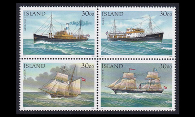 Islanti 753-6n2 ** Postimerkin päivä laivoja (1991)