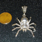 5.6cm iso Hopea Hämähäkki riipus 925 - pikkukuva 3