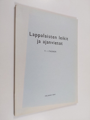 T. I. Itkonen : Lappalaisten leikit ja ajanvietot