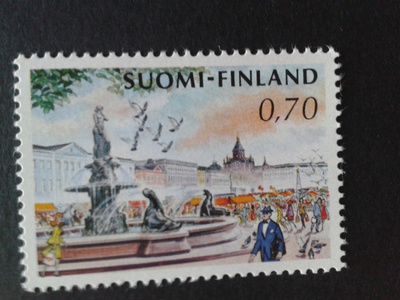 1973 yleismerkki helsingin kauppatori 0,7mk**