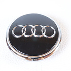 Audi vannekeskiöt – Kromireunus, Kromi-Musta – 77mm (4kpl - pikkukuva 2