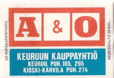 Keuruu, Keuruun kauppayhtiö  A&O,  b424