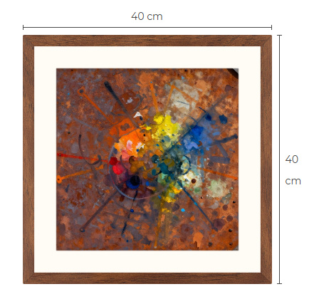 Uusi uniikki Ruoste art print taulu 40 cm x 40 cm