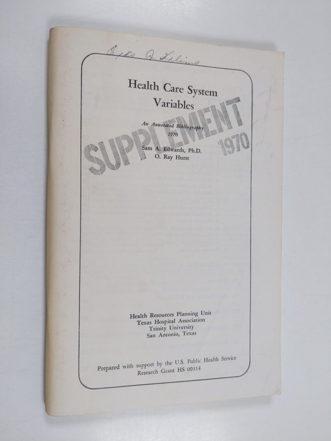 Sam Edwards ym. : Health care system variables : an annot...