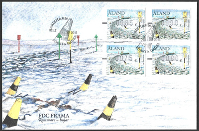 FDC Åland 2011 Reimareita III FRAMA sarja LaPe ATM Å 23
