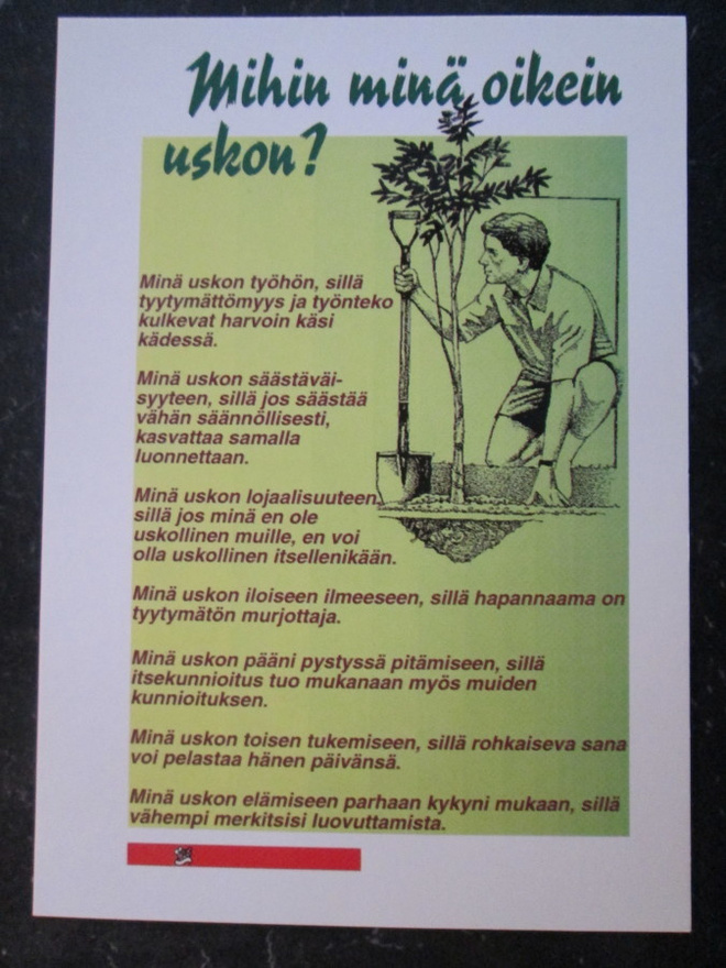 KULKEMATON POSITIIVARIT MARKKA-AJALTA