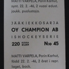Matti Varpela Porin Karhut Champion 1966 - pikkukuva 2