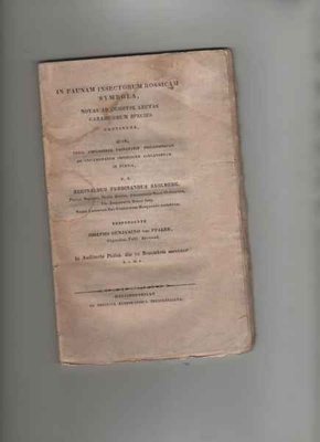 Sahlberg, R.F.: In Faunam Insectorum Rossicam Symbola...1844
