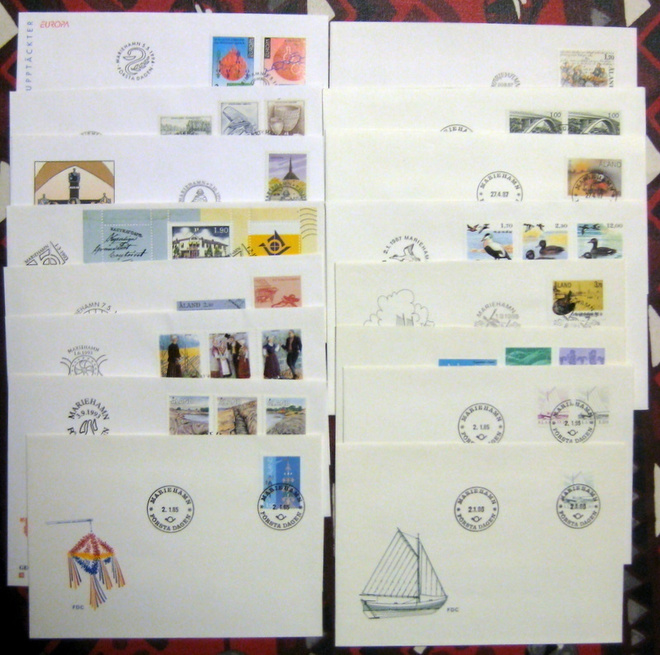 Åland FDC-kuoria 1984-2002.Kaikki eril. 4kuvaa (67)