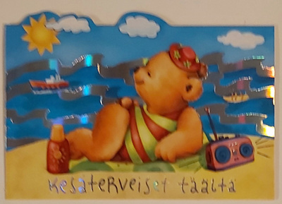 "Kesäterveiset täältä"-KULKEMATON POSTIKORTTI