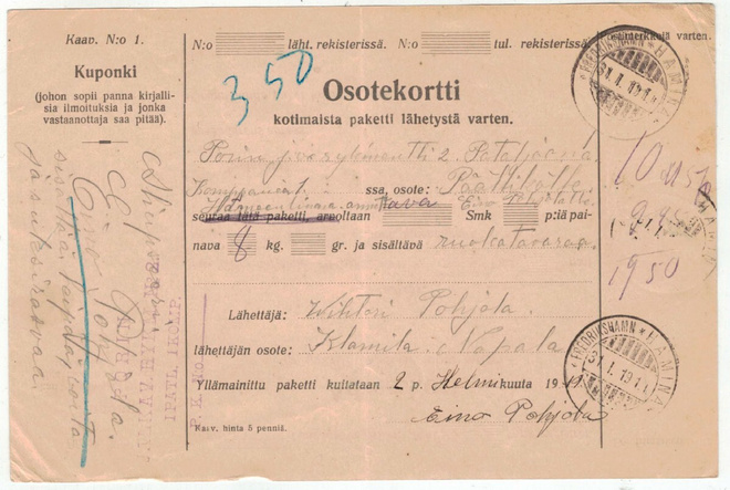 1919 paketti - PORIN JALKAV.RYKM. N:2 ...