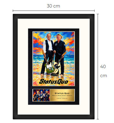 Uusi Status Quo art print kehystetty 30 cm x 40 cm