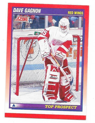 1991-92 Score Canadian #277 Dave Gagnon Detroit Red Wings MV