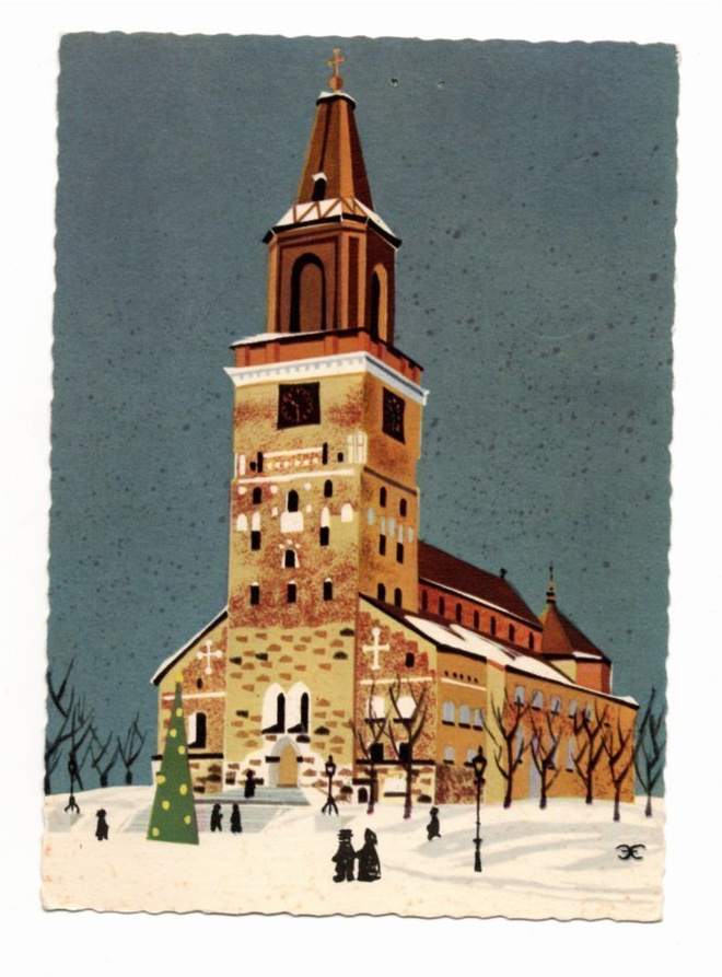 Turku: Tuomiokirkko  (piirroskortti)