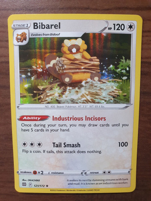 Pokemon Bibarel 121/172 Holo rare