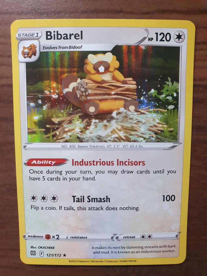 Pokemon Bibarel 121/172 Holo rare