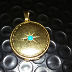 Vintage turkoosi kivi medaljonki riipus - pikkukuva 3